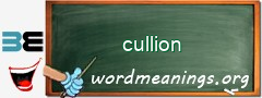 WordMeaning blackboard for cullion
